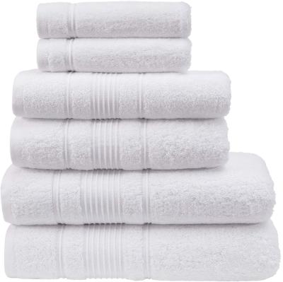 China SANHOO Quality Hypoallergenic Absorbent Egyptian Embroidered Luxury White Drying Towels 8 Piece Thick Sustainable Towel Bath for sale