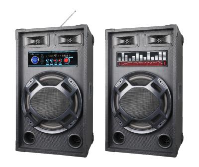 China 12inch active speaker with LED meter with watch hand, USB, SD, FM, BT 375*645*615mm for sale