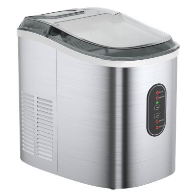 China Outdoor Household Stainless Steel Ice Maker With Ice Scoop Ice First In Less Than 8 Minutes 33 Pounds Daily Portable Ice Maker for sale