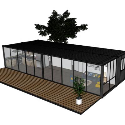 China Luxury Car Park 40ft Prefab Container House Design With Two Bedrooms for sale