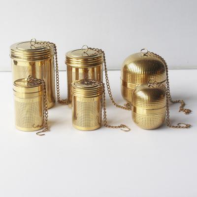 China Sustainable Multiple Sizes Stainless Steel Tea Filter Strainer Basket Tea Infusers For Loose Tea for sale