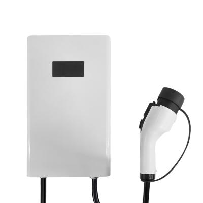 China 7kW Electric Car Charger EV Charging Station with Wall-Mounted Display Screen and Overcurrent Protection by e-mingze for sale
