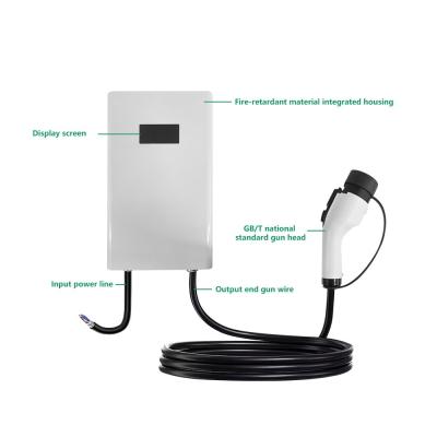 China GBT DC 7KW EV Car Charger Wallbox Mounted EV DC Fast Charging Station for Fast and Safe Charging for sale