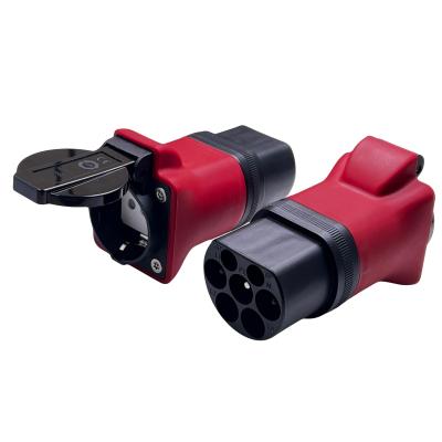 China 220-240V AOTAI EV Charger Plug Type 2 to Schuko Adapter for Hyundai Ioniq 5 within BLACK Design for sale