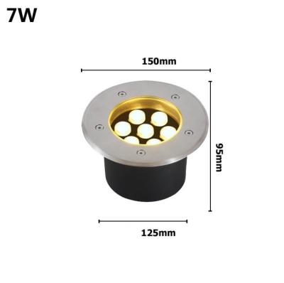 China IP67 LANDSCAPE Round 1W 3W 5W 12W 18W Outdoor Recessed Floor Light Garden Light for sale