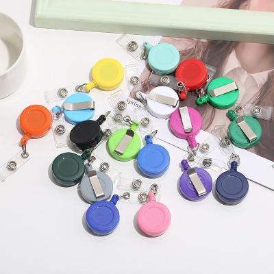 China Promotion gift Wholesale Custom Logo Work Card Holder Round Lanyard Retractable Reel YOYO Office School Supplies Lanyard Badge Holder With Clip for sale