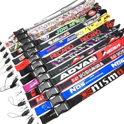 China Durable 2024 New Design Accessories Car Style Polyester Lanyards With Brand High Quality Faction Neck Lanyard jdm for sale