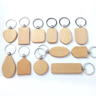 China Advertising Promotion Laser Engraved Wooden Key Chain Key Ring Wooden Keychain Surfboard Wooden House Logo Promotional Souvenir Craft Key Chain Custom Blanks Laser Engraved Logo for sale