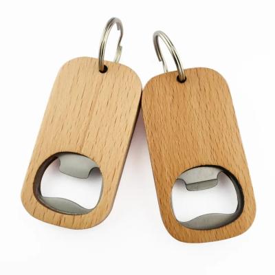 China Wholesale Wooden Blank Viable Custom Opener Manufacturer Logo Keychain Beer Bottle Opener Novelty Key Chain Copy for sale