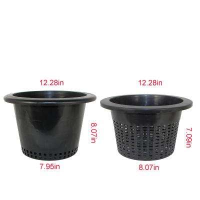 China Manufacturers Large Mesh Round Flowerpot Hydroponic Net Strong Plastic Pot Tree Growing Pot for sale