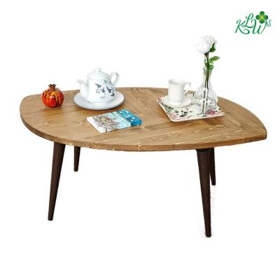 China Durable popular luxury living room furniture good quality design raw wood coffee table for sale