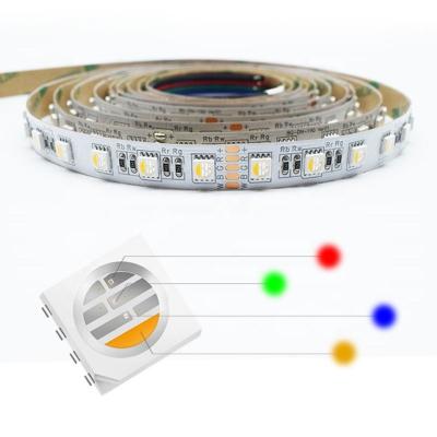 China Waterproof LANDSCAPE RGBWW LED Strip 72leds DC12V 24V RGBW LED Ribbon 5m Outdoor Lighting for sale