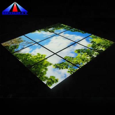 China EUROPEAN LED Blue Sky Cloud Panel Light 595*595mm Ceiling Panel Light for sale