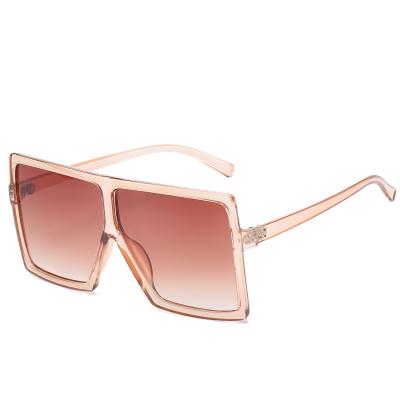 China New 2021 Luxury Luminous Diamond Square Big Frame Sun Glasses Shade Oversized Sunglasses Women Multicolor Women Sunglasses for sale