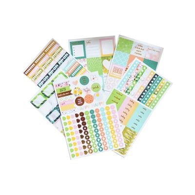 China Custom Removable/Non-Toxic Removable/Non-Toxic Foil Planner Stickers Daily Daily Weekly Sets for Decorative Scrapbook for sale