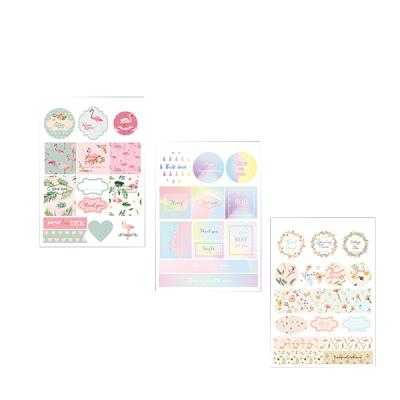 China Custom Decorative Sticker Planner Stickers Gold Foil Title Sticker Flamingo Sticker for sale