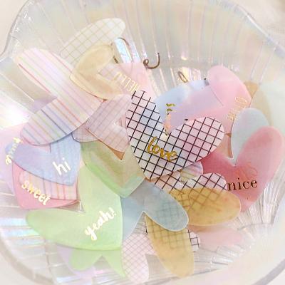 China Europe Loose Heart Shapes Die Cut Tracing Paper Ephemera Paper Craft For Photo Album for sale