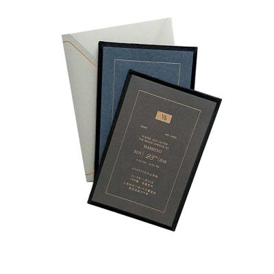 China Fashionable Newcomer Customized Design Luxury Velvet Invitation Card For Wedding for sale