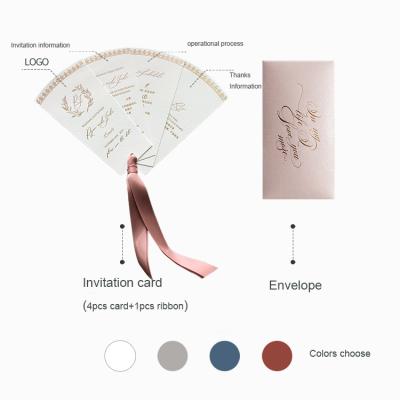 China New Europe 2020 Creative Customized Luxury Design Aluminum Foil Invitation Card With Envelope For Wedding for sale