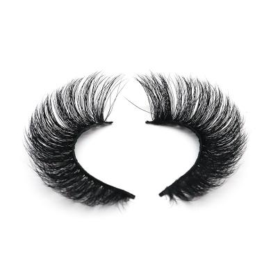 China DD Curl 2022 New Styles Natural Lash 3d Mink Effect Fluffy Strip Russian Eyelash Extensions 3d D Curl Volume Double Density Russian Lashes for sale