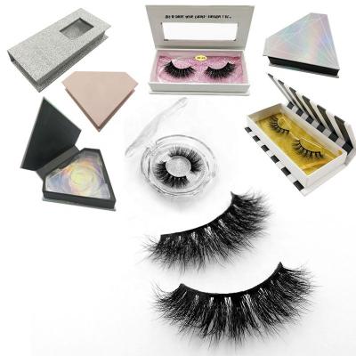 China super slim & Wholesale 3d Lashes 25mm Mink Eyelashes Vendor Wholesale Soft Strip Mink With Custom Box for sale