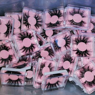 China Wholesale 100% real lahes mink eyelashes private label 3d natural soft mink eyelashes custom packaging box 25 mm 3d mink eyelash seller for sale