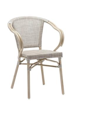 China Contemporary OUTDOOR ALUMINUM STACKABLE ALUMINUM FURNITURE RATTAN GARDEN CHAIR BISTROS Wicker Swing Chair for sale