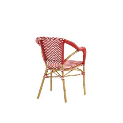 China Contemporary Commercial Aluminum Restaurant or Garden Use Club Rattan Chair Rattan Chair Bar Bistros for sale