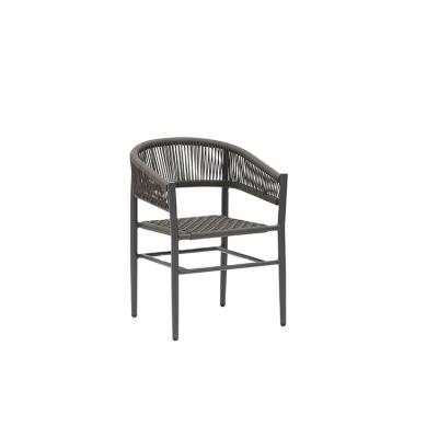 China Contemporary Bistros Stacktable Lightweight Aluminum Garden Furniture Wicker Outdoor French Rattan Chair for sale