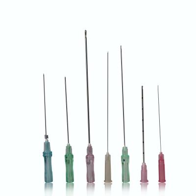 China 25g 50mm Plastic Surgery Medical Disposable Micro Cannula Beauty Tip Blunt Needle For Haluronic HA Acid Dermal Filler for sale