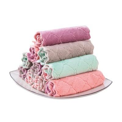 China Sustainable Home Wash Microfiber Towel Dish Cloth Towel Strong Water Soaking Water Soaking Cloth Towels for sale