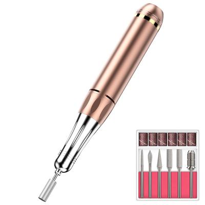 China Anti-Blister Home Acrylic Nails Salon Use Cordless Professional Electric Rechargeable 30000 RPM Nail File Nail Drill Machine for sale