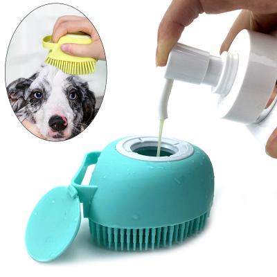 China Large Viable Bathroom Puppy Dog Cat Bath Massage Brush Soft Safety Silicone Pet Accessories For Dogs Cats Tools Mascotas Products for sale