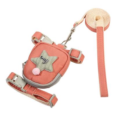 China Outdoor Lights Travel Backpack Rope Cartoon Bear Chest Tie Chains Medium Small Dog Cat Collar Accessories for sale