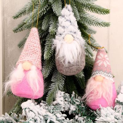 China Small Hanging Forest Old Man Nordic Dwarf Christmas Party Decoration Santa Claus Contemporary Plush Faceless Deep Doll Christmas Gift for sale