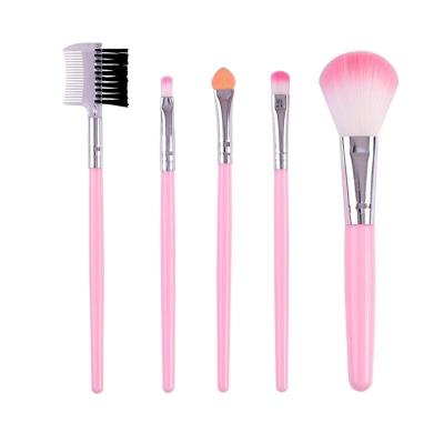 China Flat Brush 5Pcs/Lot Eyeshadow Foundation Eyebrow Eyeliner Eyelash Lip Makeup Brushes Cosmetic Tool Make Up Eye Brush Set Oogborstelset for sale