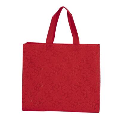 China 100% Eco-friendly.firm hot sale red non-woven bag tote bag quilt packing three-dimensional printing bag large for sale