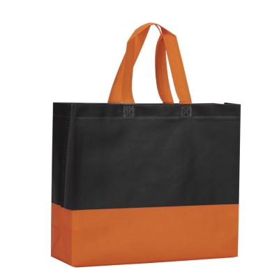 China 100% Eco-friendly.firm China factory sale spot coated color non-woven bag splicing portable degradable bag for sale