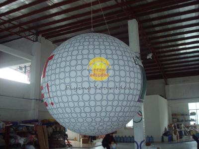 China Dia 2.5m Inflatable Advertising Helium Golf Ball with 0.18mm PVC, Sport Balloons for sale