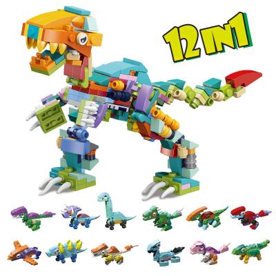 China Developmental Plastic Intellectual Building Toys MOC Set Customized Hot Selling 24 Days Dinosaurs Christmas Blind Box Building Block Educational MOC Bricks Toys For Kids Best Gifts for sale