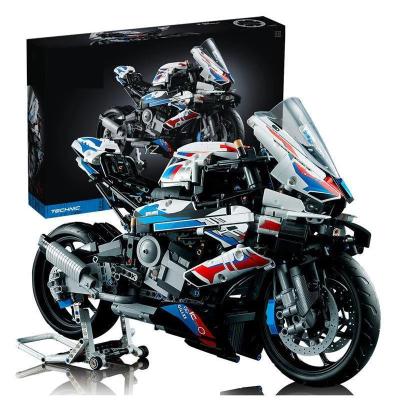 China Motorcycle Compatible with 42130 New Brick Lego Technic 2022 Blcoks Motorcycle 1:5 Vehicle Bricks Compatible Model Toys M1000RR Building Motorcycle M1000RR 42130 For Boys Adult Gift for sale