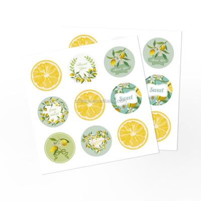 China Decorative Sticker Lime Circle Sticker Labels 1.5