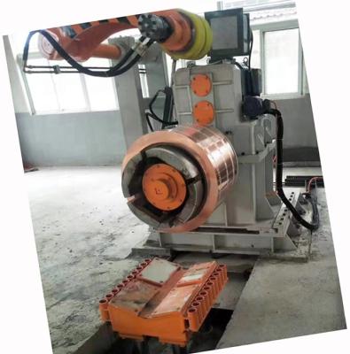 China Building material stores hydraulic decoiler uncoiler machine for coil slitting line 850x6mm for sale