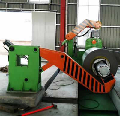 China Building material stores hydraulic decoiler uncoiler machine for coil slitting line 1600x3mm for sale