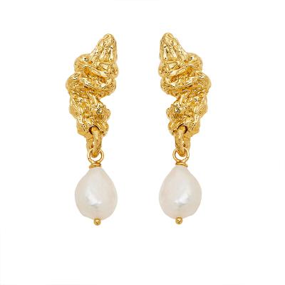 China Milliedition Environmental Friendly Vintage Baroque Freshwater Pearl Jewelry Set Unique Freshwater Pearl Earring For Women for sale