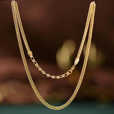 China Milliedition factory price environment friendly OEM ODM exaggerated shiny chain necklace 18ct gold plated necklace for sale