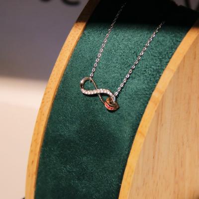 China FASHIONABLE Luxury Charm Colorful Women Shape Heart Jewelry Crystal Necklace Pendant for sale