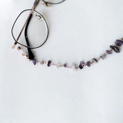 China Luxury 100% Natural Healing Crystal Glasses Chain Fashion Wholesale Custom Made Trendy Style for sale