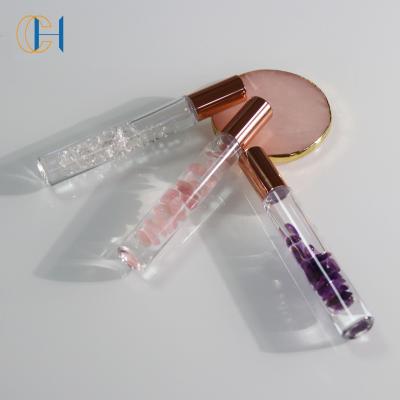 China Luxury Modern Skin Care Accessories Natural Quartz Rollerball Essential Oil Roller Bottle for sale