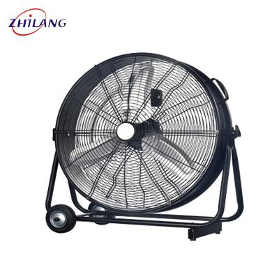 China Powerful 3000 Rpm Gymnasium Portable Hotel High Speed ​​Air Circulating Motor Drum Fan for sale